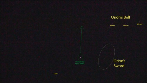 ISS Through Orion Screen Grab (Annotated)